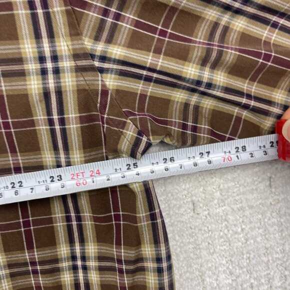 Khakis By Arrow Preppy Oxford Button Down Thick Shirt Men Size 2XL Brown Plaid - Picture 7 of 14